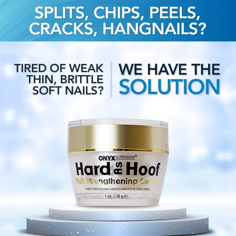 Onyx Hard as Hoof Nail Strengthening Cream 1oz Natural Formula