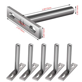 MWOOT 6 pieces stainless steel floating shelf brackets, 3 inch wall shelf, shelf support, shelf bracket, invisible for 100-300 mm wooden board