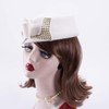 Lawliet Ladies Rhinestone Teardrop Fancy Wool Fascinator Cocktail Pillbox Cap