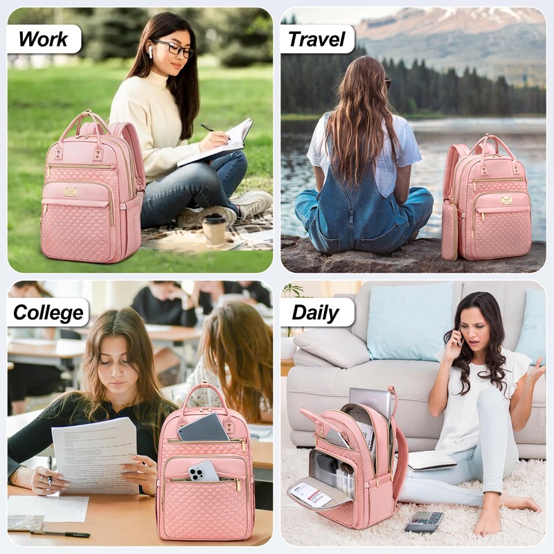 Tealari Laptop Backpack for Women,15.6 Inch Laptop Backpack for Work,Water