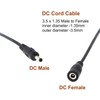 COOLM 3.5mm Pigtail Power Cable 3.5x1.35mm Transfer Male and Female