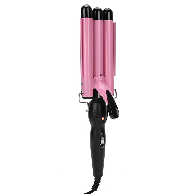 3 Barrel Curling Iron Wand Adjustable Hair Curler Waver Crimper