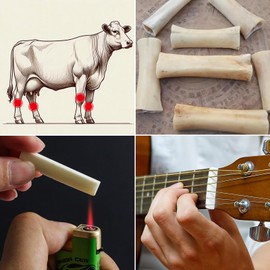 Bone Nut Saddle Acoustic Guitar Nut Blank White Beef Bone Saddle Blanks For 6 String Classical Folk Guitar 2 Sets 4Pcs