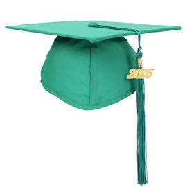 Newrara Graduation Unisex Matte Adult Graduation Cap with Tassel (Green)