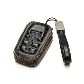 Vitodeco Genuine Leather Smart Key Fob Case Cover Protector Compatible for Toyota Sienna (2021 - 2026 Models) - 5-Button, Black