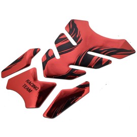 TKY Tank Pad Tank Cover Tank Guard Bike Motorcycle Tank Pad Cover Protector Anti-Scratch (Red)