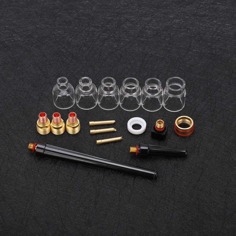 Welding Torch Accessories Kit Glass Cup Nozzle Tungsten Clamp Kit