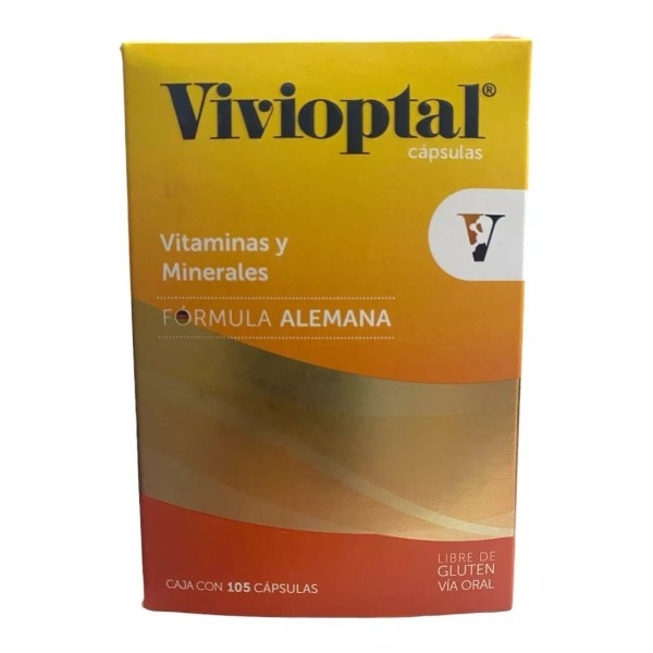 Vivioptal Suplemento Vitaminas Y Minerales Vivioptal - 105 Capsulas Sabor N/a