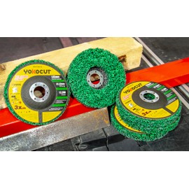 YOKOCUT 125 mm CSD Disc, Sanding Disc, Cleaning Disc Set, 5 Pieces, Coarse Cleaning Disc, Rust Remover, Metal, Sanding Discs for Angle Grinders, Diameter 125 x 22.23 mm