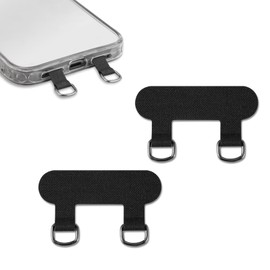 XIHIRCD 2pcs 2 Way Phone Tether Tab, Phone Strap Patch Double Buckle Phone Lanyard Tab Cell Phone Tether Patches Phone Lanyard Patches Only for Full-Coverage Phone Cases with Two Speaker Holes