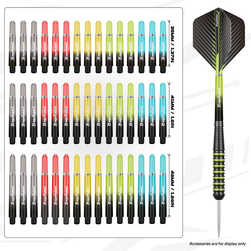 MageRabbit Dart Accessories kit, PC shafts, Flights, Flight Savers, Sharpener,