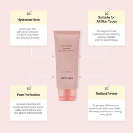 MIGUHARA MIGUHARA Rose Collagen Wrapping Peel-off Mask Pack | Korean Skincare Mask Pack (60ml/2.02 fl.oz.)