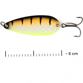 SEABUZZ Asymmetric Blinker 15.7g/6 cm - Pike Perch Zander Fishing Lure - Bait with Treble Hook - Metal Spoon Hard Bait - Spinner Fishing Sport Set - Fishing Spoon - Pike Bait - Perch Bait (OPR)