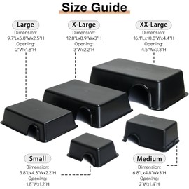 Reptile Hide Box - Provides Security and Safety for Geckos and Snakes, Easy to Clean, Medium Size (6.8" x4.8" x 3").