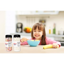 Sarah's Candy Factory Variety Dehydrated Marshmallow Bits, Vanilla Marshmallows in Jar, Assorted Marshmallows in Jar (Vanilla-Assorted)