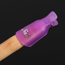 10pcs Acrylic Nail Art Uv Gel Polish Remover Wrap Cleaner Clip Caps