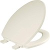 Bemis Ashland Modern Wood Toilet Seat with Decorative Edge, Slow