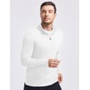 PINSPARK Men's Quarter Zip Up Pullover Mock Neck Long Sleeve