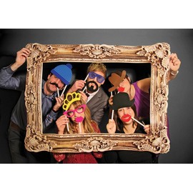 Paladone Photo Booth XXL Picture Frame with 24 Fun Accessories