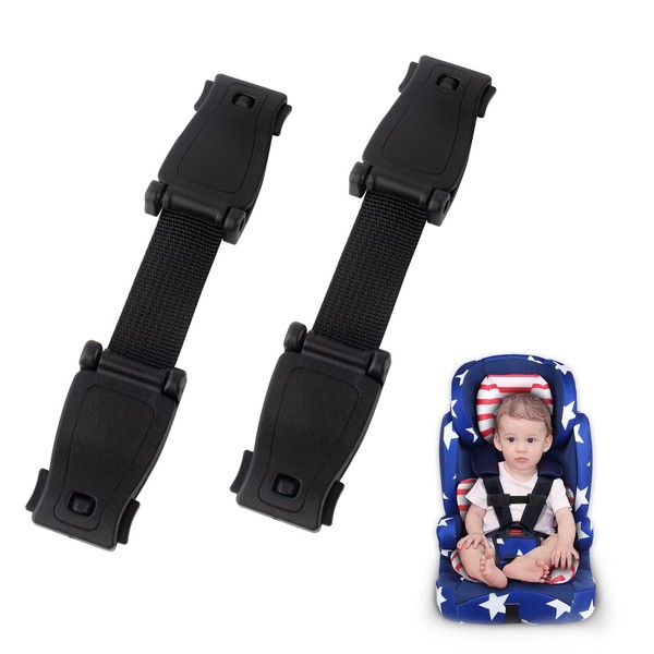 AYNKH 2Pcs Anti Escape Chest Clip for Baby Harness Child Car Seat High Chairs Strollers, No Threading Required Safety Clip, Prevent Children Taking Their Arms Out of The Straps