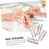 VICASKY 2sets Daisy Flower Wood Pulp Nail Decals DIY Nail