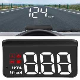 Car HUD Head Up Display, 2025 Upgrade Head Up Display Windshield Projector, Multi‑Function OBD+GPS Smart Gauge with Speed Over Speed Alarm Compass System for All Vehicles