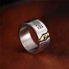 Oakky Men's Stainless Steel Skull Ring Cool Half Face Silver