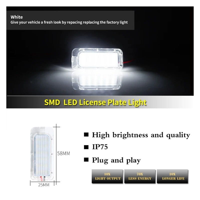 License Plate LED License Plate Light for Ford Explorer 2011-2018