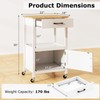 CHEFJOY Kitchen Island Cart, Rolling Kitchen Island on Swivel Wheels