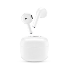 Music Sound | Swag Wireless Capsule Headset - Playback Time up to 20 Hours - Bluetooth - White