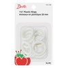 Dritz 1-1/8" Plastic Rings, 14 Count, White