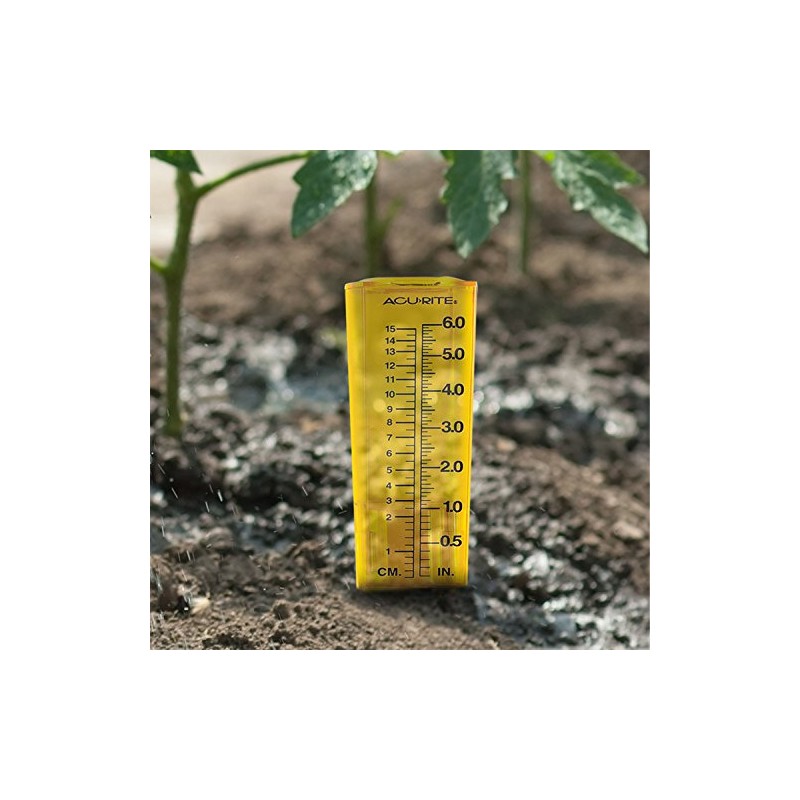 AcuRite 00840A1 Rain Gauge, Medium, Yellow