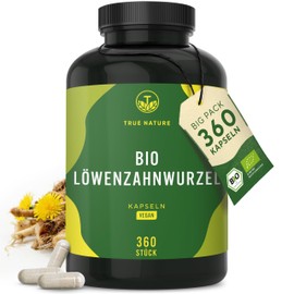 TRUE NATURE Organic Dandelion Root Extract (10:1) - 1500 mg/day - 360