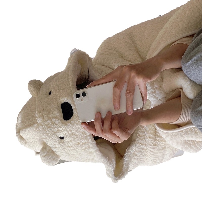 Winter Throw Blanket Cloak With Hood Thick Soft Plush Warm