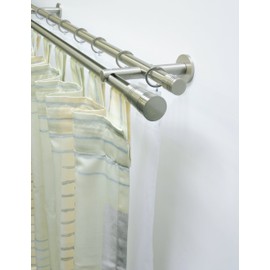 GARDINIA Gardinenringe für Gardinenstangen mit Ø 20 mm, Mit Gleiteinlage und Gardinenhaken, 10 Stück, Serie Chicago, Breite 4 mm, Metall, Edelstahl-Optik