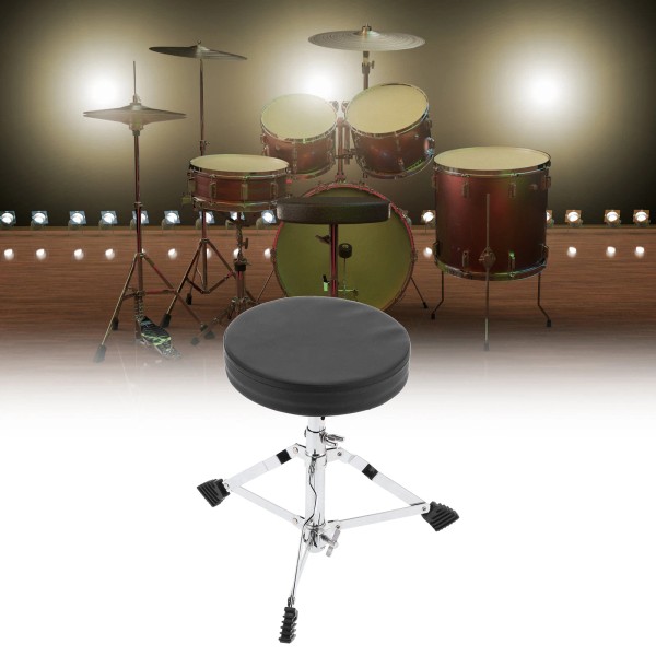 Unbranded Drum Throne Saddle Height Adjustable Seat Thick Padded Drum