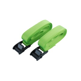 E-Value BT-252(LG) Cam Buckle Load Tightening Belt, Lime Green, 1.0 x 6.6 ft (25 mm x 2 m), 2 pcs
