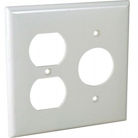 Orbit OP87-I 2-Gang Wall Plate Duplex SR IVORY (Qty of 10) *Shown in White