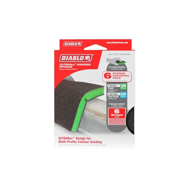 DIABLO Flex Sponge MED/FINE 6PK