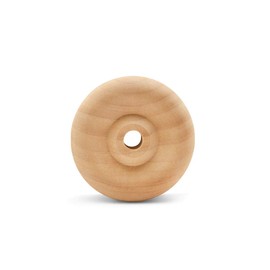 Classic Mini Wooden Wheels, Great for Crafts Too, 2-1/2 Inch Diameter, 5/8 Inch Thick, 3/8 Inch Hole, Pack of 24, by Woodpeckers