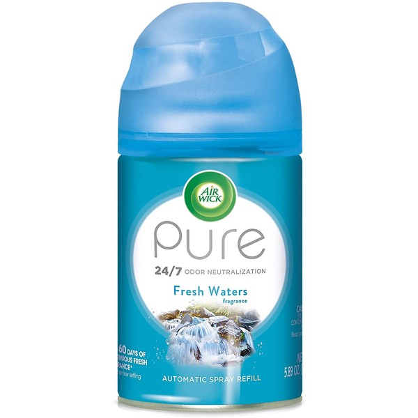 Air Wick Pure Freshmatic Refill Automatic Spray, Fresh Waters, 1ct, Air Freshener, Essential Oil, Odor Neutralization, Packaging May Vary