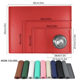 Ptlom Dog Food Mat Anti-Slip Dog Bowl Mats for Food and Water, High-Lips Dog Feeding Mat Waterproof Pet Placemat Prevent Messy Spills to Floor, Silicone Puppy Tray for Small Medium Large Dogs Cats