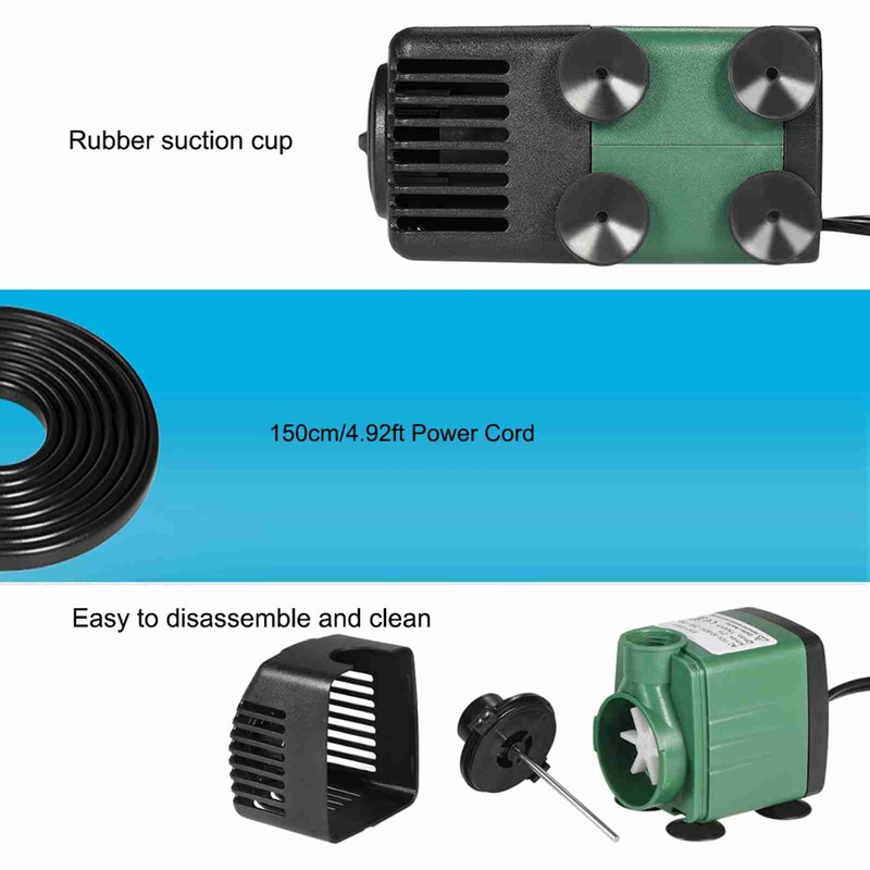 1500L/H 25W Submersible Water Pump for Aquarium Tabletop Fountains Pond