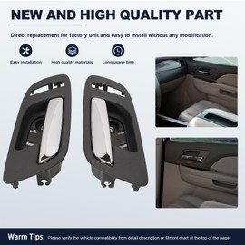 Fraylis 4 pcs Inner Door Handle for 2007-2014 Avalanche Silverado Suburban Tahoe Sierra Yukon Escalade 15935951 Front and Rear Left Driver and Right Passenger Side Inside Interior Inner Door Handle