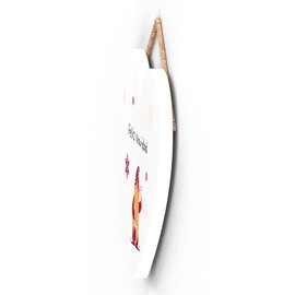 Global Designs Feliz Navidad Gonk Festive Wooden Heart Plaque Christmas Decor