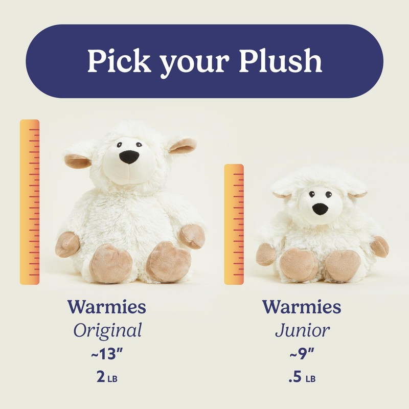 warmies Junior Microwavable & Weighted Stuffed Animals, Sheep - Heated