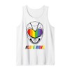 Power Rangers Rainbow Helmet and Text Love Wins Tank Top