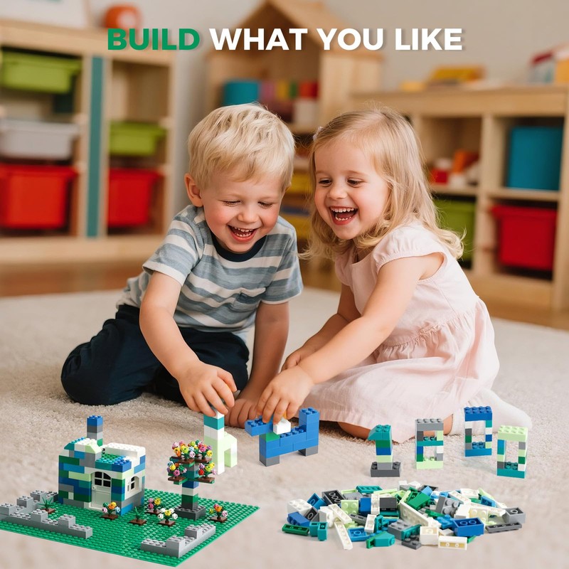1800Pcs Building Bricks, Classic Bulk Small Blocks, Classic Building Bricks