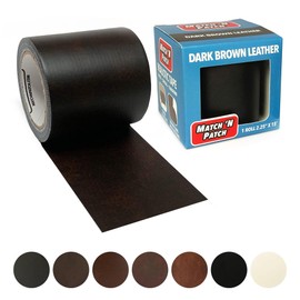 MATCH 'N PATCH Realistic Leather Repair Tape - Durable, Easy-to-Apply, Professional Grade, Versatile Use, Designed in North Carolina for Furniture Restoration & DIY - Dark Brown, 2.25 inch x 15 feet