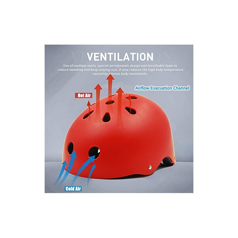 Tourdarson Skateboard Helmet Impact Resistance Ventilation for Youth & Adults